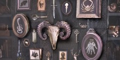 Dark Academia Goth Halloween Backdrop Kit with 3D Add-Ons – 65″ x 32.5 – Amscan