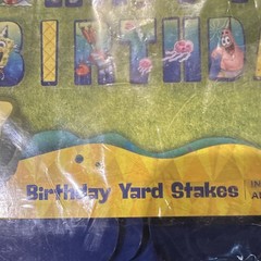 Nickelodeon SpongeBob SquarePants Birthday Yard Stakes 14pc Plastic/Metal W34301