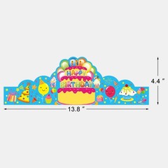 36 Pack Happy Birthday Crowns Paper Hats for Kids School Classroom Celebration