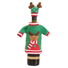 Christmas Wine Bottle Cover Hat Decorations Knitted Sweater Santa Wine