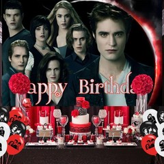Twilight Birthday Party Decoration Backdrop & Balloons Set 5×3 FT