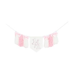 Pink 1/2 Birthday High Chair Banner Half Way to 1 Party Decorations Photo