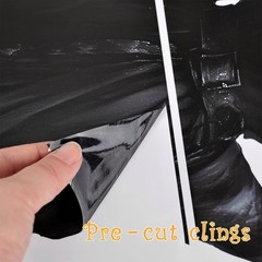 Halloween Decorations Window Clings Decor: 3pcs Large Realist Dark Black