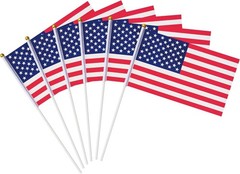 Small USA Flags on Stick 4th of July Decorations Outdoor 250th Anniversary