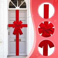 Door Hanging Bow Large Christmas Tree Bow for Home Gift Wrapping Shop Window