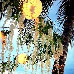 40 Pack Artificial Wisteria Vine Garland, 3.75 Feet Silk Strings, Fake Hanging