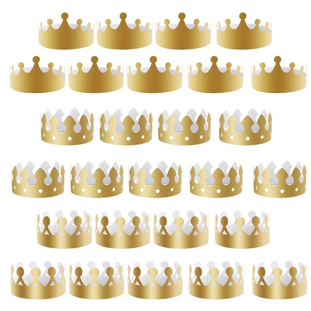 Crowning Moments Fun & Stylish Pack of 27 Gold Foil For Party Hats Await You