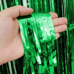 3 PCS Christmas Tinsel Foil Fringe Curtain 8×9.84 FT Streamers Fiesta