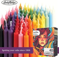 Spell Candles (40 Candles) – One Shipping Charge! Set of 40, Multicolor