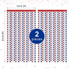 4th of July Decorations,Patriotic Decorations Backdrop,2 Pack Red White and B…