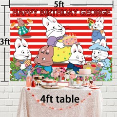 Max and Ruby Personalised Custom Banner Backdrop Party Supplies Birthday Gift