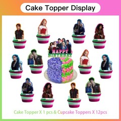 ZOMBIES 4 Party Supplies Set Banner Cake Toppers Balloons Birthday Decor