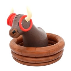 Inflatable Water Bull Ice Bucket with Rings Toss,Bull Cooler Beverage Serving