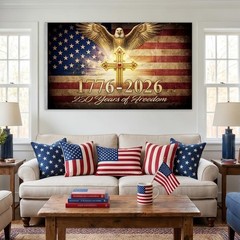 250th Anniversary Flag – 4×6 Ft Foldable Eagle Banner for Indoor & Outdoor Decor