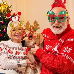 48ct Christmas Party Glasses & Headbands – 24 Unique Festive Designs