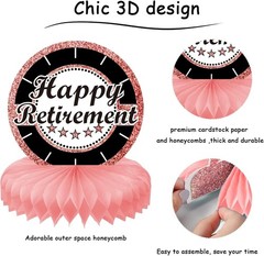 Freestanding Glittery Retirement Table Centerpieces – 9PCS for Glamorous Parties