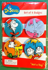 🔥THE CAT IN THE HAT🔥 Dr. Seuss Wearable Hats Pin Buttons & Wubbulous World DVD