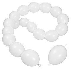 100 Pcs Quick Link Balloons Pearl White Latex Linking Balloons Balloon Wall A…