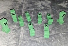 3D Printed Minecraft Creeper – Packs of 5 – Gifts or Party Favor/Decorations