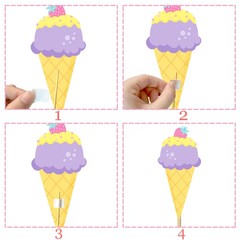 26Pcs Ice Cream Centerpiece Sticks, Table Decorations, Summer, Birthday, Shower