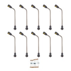 10pcs Z Scale Model Train Lamps Railroad Lamp Posts Led Street Building Light