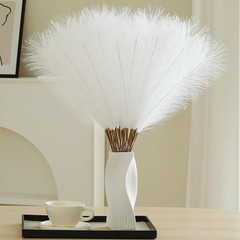 30pcs White Pampas Grass – 24 Inch Faux Decor, 30 Pieces,