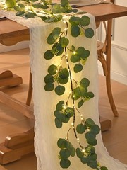 Christmas Decoration Indoor – 6FT Eucalyptus Garland with Timer, Artificial