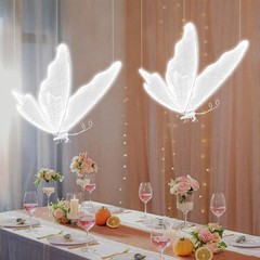 2PCS Butterfly Aisle Lights, 25W LED Ambient Lights, 110V Butterfly Floor Lamps