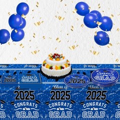 Graduation Decorations 2025 – Party -121 Pack – Blue