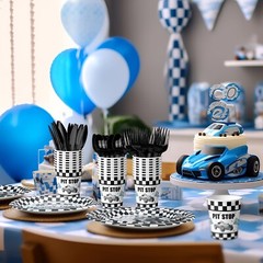 Race Car Birthday Party Decorations, Watercolor Race Car Birthday Party Favor…