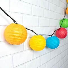 4″ Multi-Color Round Paper Lanterns, Even Ribbing, Hanging (10 PACK) Decoration