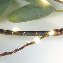 Christmas Decoration Indoor – 6FT Eucalyptus Garland with Timer, Artificial