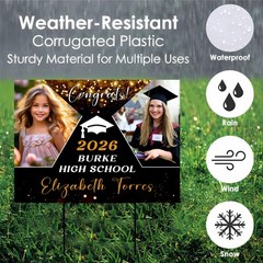 Personalized Class of 2025 Graduation Yard Sign, Graduation Outdoor Yard Sign