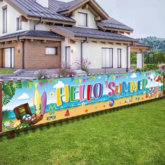 Summer Beach Party Decorations Tropical Hawaiian Luau Outdoor Pool Party Banners