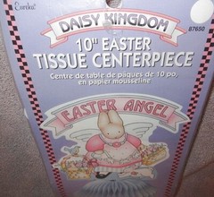 90s Vintage Easter Bunny Angel Honeycomb Table Centerpiece Decoration Basket NEW