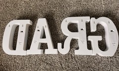 Marquee Light Up GRAD Letters White 9 Inch Warm LED Lights