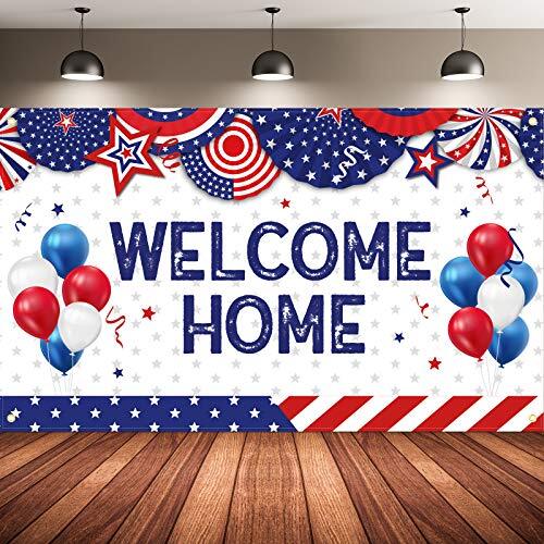 Large Welcome Banner Military Army Photography Backdrop for Patriotic