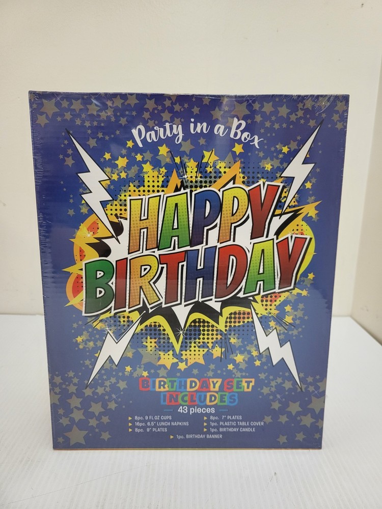 Happy Birthday Party In A Box – 43 Pieces