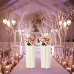 2Pcs Party Floral Stand Wedding Centerpieces Cardboard Vase For Party Decor