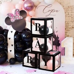 Baby Boxes with Letters for Baby Shower, Baby Shower Decorations with 4 Ballo…