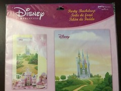 DISNEY PRINCESS Party wall BACKDROP Cinderella Princess Fairytale Castle