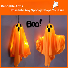 Halloween Glowing Ghost Light Outdoor Decor Garden Prop Party Home Hanging Decor