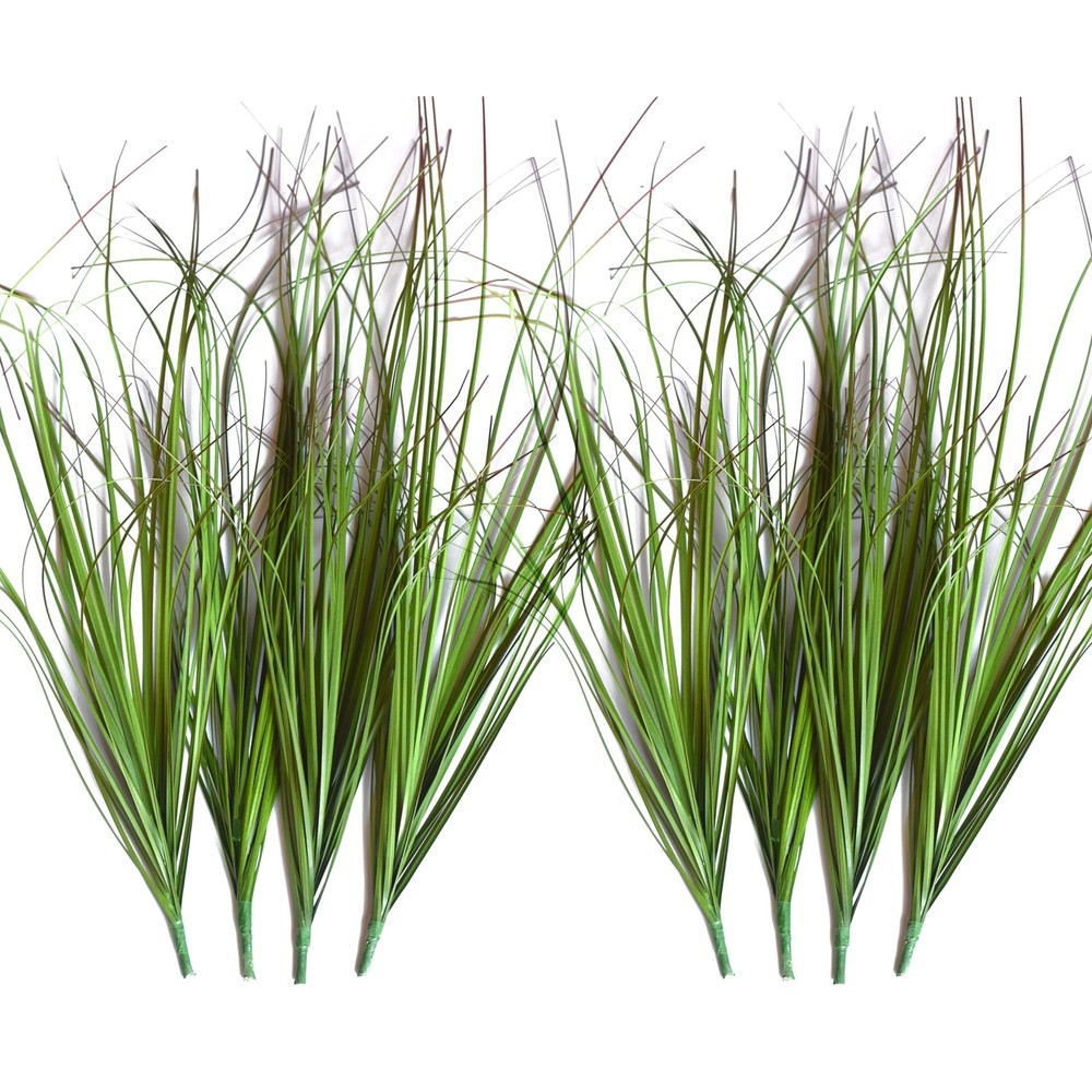 VANTREE 8PCS Artificial Plants, Shrubs Wheat Grass 18.9 inches, Green