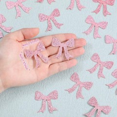 300 PCS Pink Bow Bachelor Party Confetti Shes Tying The Knot Glitter Decor