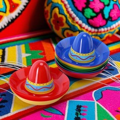 Mini Mexican Plastic Sombreros Cinco De Mayo Top Hat Accessories Decoration