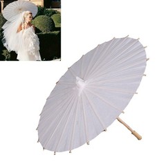 Charm Small Paper Parasol Wedding Paper Umbrella Party Favor White Umbrellas