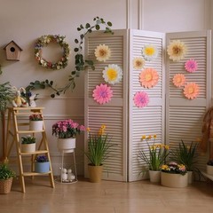 24 Pack Flowers Decorations 3 Size Daisy Tissue Pom Poms Sunflowers 8» 10» …