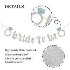 Glitter Bride To Be Banner Bride Shower Party Supplies Engagement Bachelorette W
