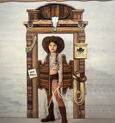 Wild West Party Decorations Cowboy Cowgirl Photo Booth Prop Saloon Door 85″x45″