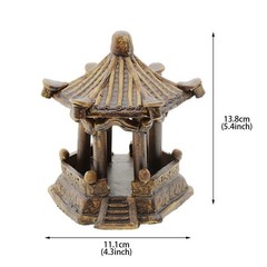 Saim Pavilion Aquarium Decorative Resin Hexagonal Landscape Décor Fish Tank